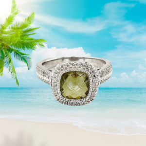 Rainforest Ring Green Amethyst