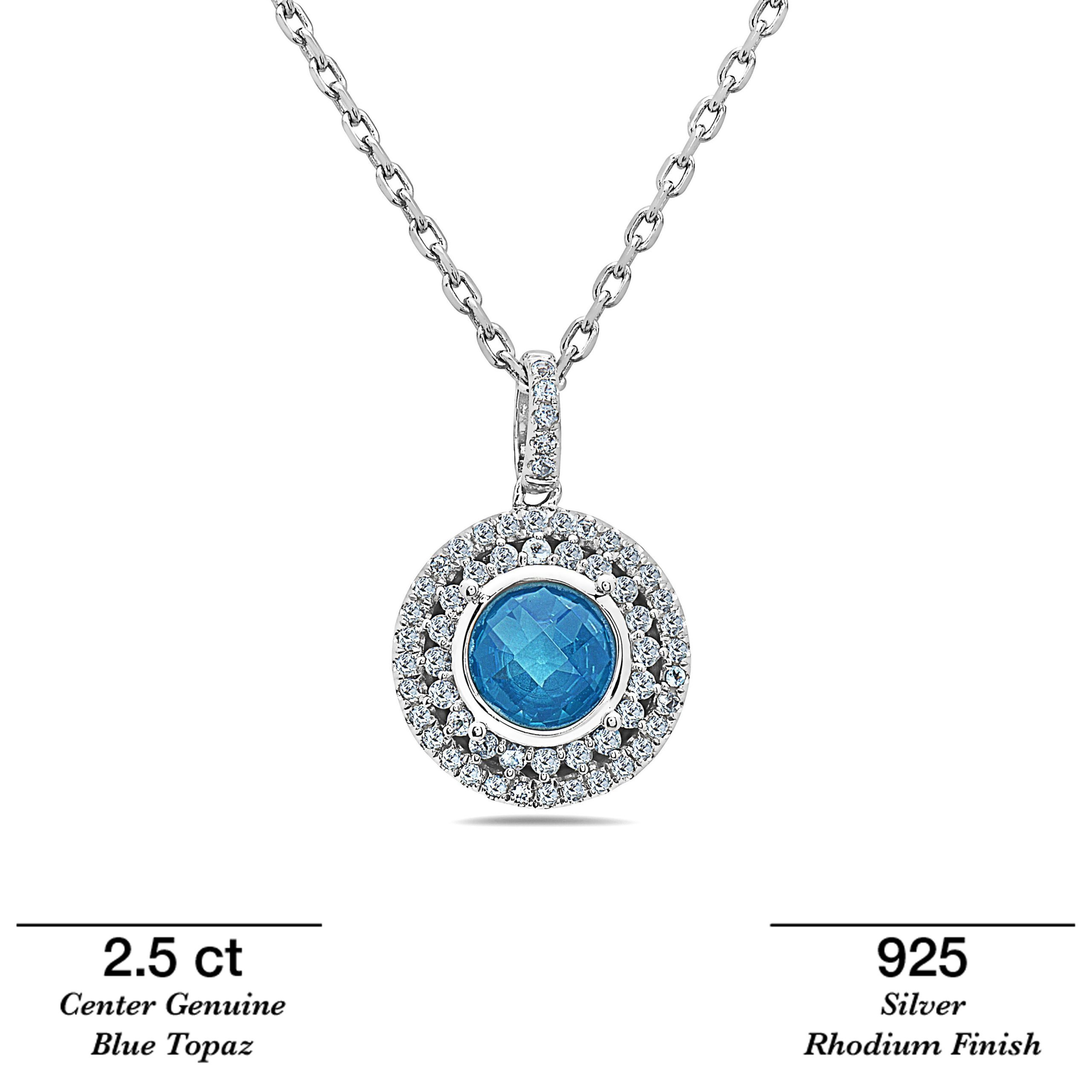 Aztec Sun Pendant Blue Topaz - Image 4