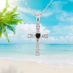 Heart Shaped Cross Pendant