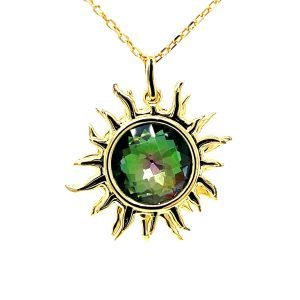 Midnight Sun Pendant With Gold Vermeil Finish